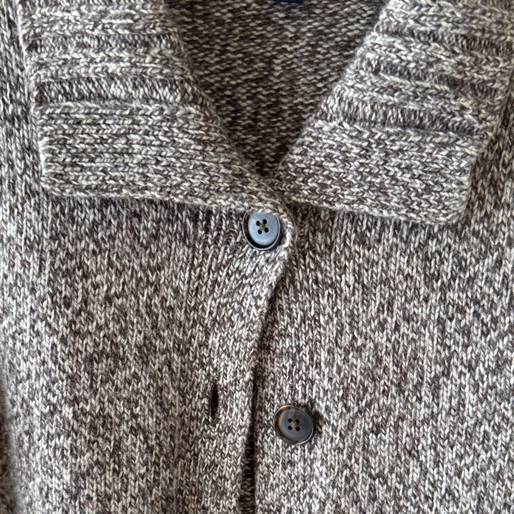 Lands' End Brown Knit Cardigan/Sweater - Picture 3 of 12
